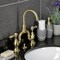 Kingston Brass Bridge Bathroom Faucet with Brass Pop-Up, Brushed Brass KS7997BAL - alternate 5